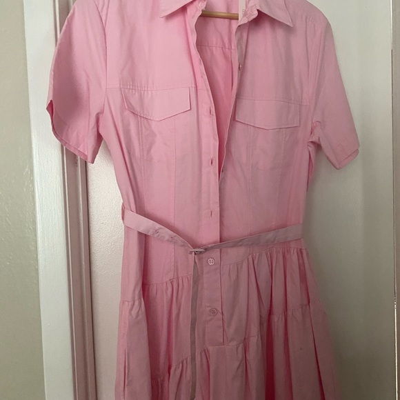 NWT ZARA Pink Poplin Shirtdress - Picture 7 of 7